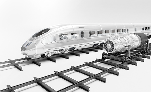 Modern High-speed Railway Commercial High-speed Railway Enterprise 3d model