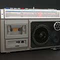 Vintage Radio Cassette Player with FM AM Radio Cassette Deck Large Speaker and Control Buttons