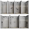 Sleek Modern Shower Sauna Interior Design With Glass Enclosures Chrome Fixtures And Tile Walls