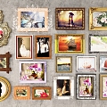 European-style photo wall frame 3d model