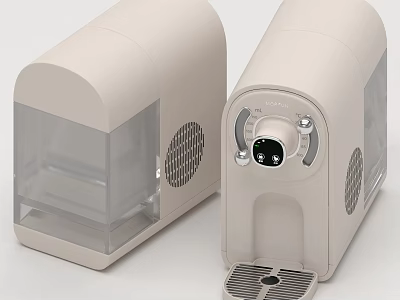 Two Beige Daily Use Electric Appliances With Transparent Parts And Digital 3d model