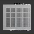 Denon Silver Audio Amplifier With Control Knobs And Music Studio Display Screen For Home Use