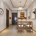 Modern Warm Wood Tone Living And Dining Room Interior With Comfortable Sofas And Panoramic Window