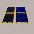 Industrial Equipment Metal Panels Featuring Blue Silver Striped And Smooth Surfaces