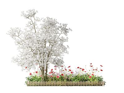 Modern Flower Tree Plants Small Scenery 3d model