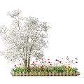 Modern Flower Tree Plants Small Scenery 3d model