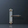 Elegant Modern Door Handle With Ornate Metal Details And Sleek Finish For Home Interior