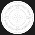 Carved Lamp Panels European-style Carved Building Components Gypsum Line Carved Corner Line Carved Craft Carved Silver Carved Corner Line 3d model
