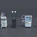 Professional Medical Equipment Collection With Ultrasound Monitor Surgical Carts And Devices