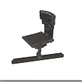 Black Home Office Chair With Ergonomic Backrest And Stable Base Design