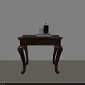 Classic Wooden Side Table With Exquisite Carvings And Elegant Leg Design In Indoor Living Space