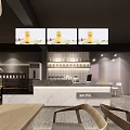 Modern Milk Tea Shop Interior With Open Layout Bar Counter And Drink Display Screens