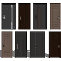 Various Security Doors With Different Designs And Styles For Home Protection 3d model