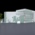 Modern Cosmetics Store Interior Design With Welcome Display Area And Green Plants