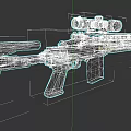 Tactical Sniper Rifle With High Power Scope And Ergonomic Grip Design 3d model