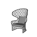 Stylish Modern Gray Single Chair Featuring Lattice Design And Soft Cushion