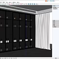 Modern Wine Cabinet With Glass Doors And Wine Bottles Glasses
