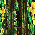 Colorful Glass Flower Art Installation Photo Spot With Vibrant Light Reflections