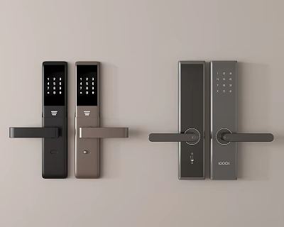 Modern SOOCK Smart Door Locks With Electronic Keypad And Display Screen 3d model