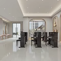 Modern Musical Instrument Store With Acoustic Guitars And Black Grand Pianos