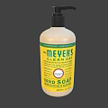Everyday Hand Soap Bottle With White Body Yellow Label And Black Pump