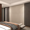 Hotel Guest Room Interior With Large Flat Screen TV Sofa Coffee Tables And Decorative Painting
