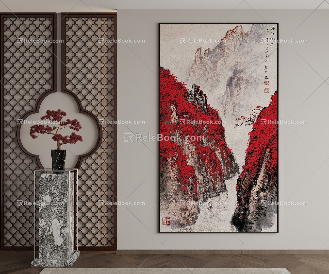 New Chinese Decorative Painting 3d model