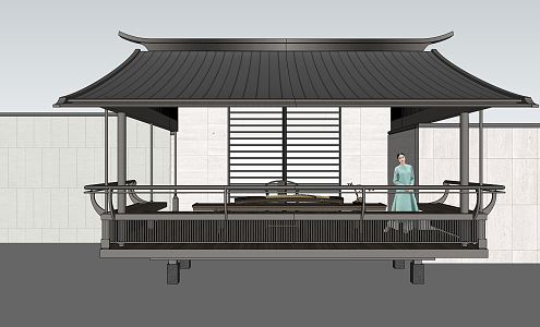 New Chinese Pavilion Song Pavilion 3d model