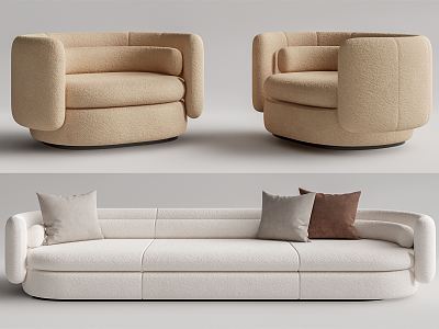 Modern Combination Sofa Multiplayer Sofa model