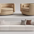 Modern Combination Sofa Multiplayer Sofa 3d model