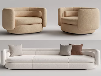 Modern Combination Sofa Multiplayer Sofa 3d model