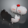 Complete And Damaged LPG Propane Bottles For Household Use With Red Valve