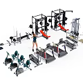 Comprehensive Sports Equipment Collection For Home Gym With Squat Racks Treadmills And Dumbbells