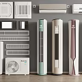 Modern air conditioning vertical air conditioning air conditioning port 3d model