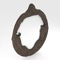 3D Decorative Brown Mirror With Irregular Shape And Textured Surface