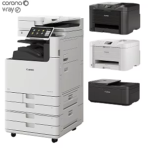 Modern Printer Scanner Copy Vertical Printer Print Shop Equipment Copy Equipment Office Equipment 3d model