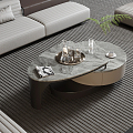 Modern Coffee Table Simple High-end Creative Tea Table with Drawer 3d model