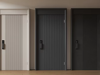 Modern Minimalist Entry Door Middle Ancient Anti-theft Door Top Single Door Sub-mother Door Password Door 3d model