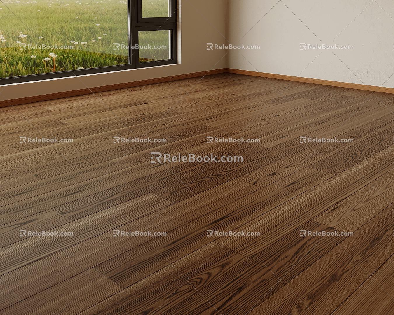 Walnut Flooring Herringman Laying Log Color Flooring Wood Flooring 3d model