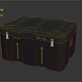 Heavy Duty Storage Container With UP451 Label Yellow Arrows And Lid Close Indicator