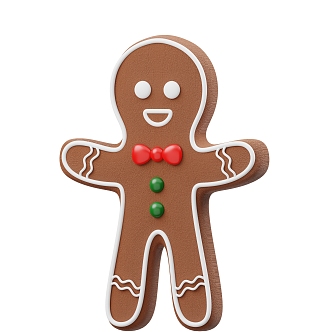 Modern Gingerbread Man Cookie Christmas Items Cartoon Gingerbread Man 3d model