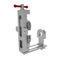Industrial Mechanical Clamp Fixture With Adjustable Jaws Bolt Mechanism And Metal Base Frame