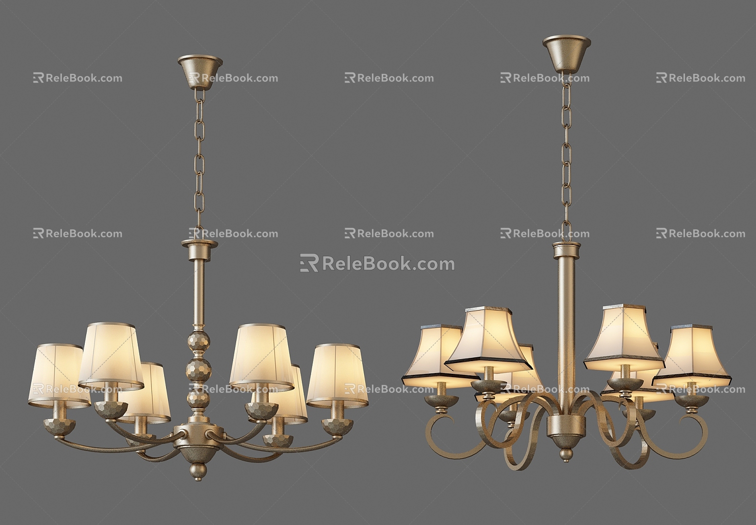 Fashion Jane European chandelier lamp combination 3d model