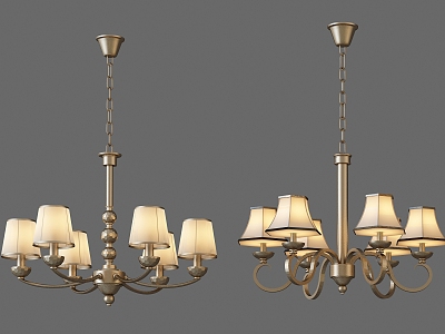 Fashion Jane European chandelier lamp combination 3d model