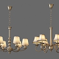 Fashion Jane European chandelier lamp combination 3d model