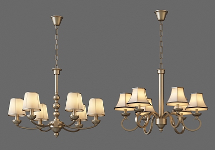 Fashion Jane European chandelier lamp combination 3d model