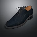 Black Leather Lace Up Shoes Classic Style For Daily Wear Comfortable Fit