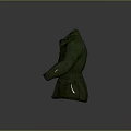 Worn Green Military Style Jacket With Multiple Pockets For Daily Use 3d model