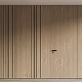 Modern Wooden Hinged Door With Natural Wood Grain And Simple Design