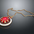 Elegant Red Tea Set With Gold Accents White And Blue Patterns On Black Background